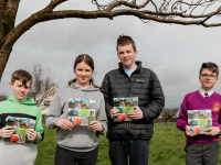 L-R Brendan Flynn, Saoirse Teahan, Micheal Teahan, & Cailean Laing, all members of the Through Our Eyes Youth Photography experience running at Kerry County Museum from April 22nd. Photo: T Donoghue.