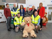 JJ Rathigan Construction made a substantial contribution to the Bumblance Children's Ambulance Service at the MTU on Thursday, Kneeling l to r: Cuan Granville and Emmett Browne. Standing l to r: Niall Horan, Gearoid Cox, Fiona O’Flynn, Aisling Muckian Orla Brennan and Eilish Broderick