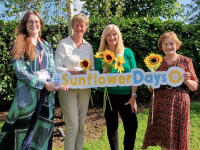 Deirdre Walsh with Maura Sullivan and Mary Shanahan launching the Sunflower Days which take place on June 9/10.