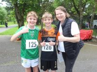 Darragh, Andrew and Suzy Doherty at the St John's Parochial School Fun Run in the Town Park on Sunday morning. Photo by Dermot Crean