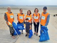 A small group took part in a beach clean-up at Banna on Thursday.