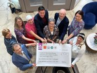 Representatives from four charities at Radio Kerry to accept the proceeds from Radio Kerry Radio Bingo. Photo by Dermot Crean
