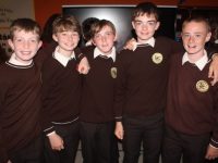 Sixth class pupils Philip Doyle, Paddy O'Connor, Tom de Barra, Danny Brick and Eoin Tansley at their graduation on Thursday. Photo by Dermot Crean