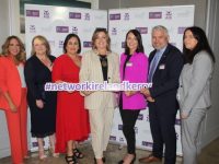 oan Walsh (Network Ireland Branch Liaison), Emily Reen (Vice-President Network Ireland Kerry), Emma Early Murphy (National President Network Ireland), Linda O'Mahony Logan (President Network Ireland Kerry), Colleen Shannon (AIB), Stephen Stack (AIB) and Martha O’Loughlin (AIB sponsors of the event) at the Network Ireland Kerry branch launch at The Rose Hotel on Wednesday. Photo by Dermot Crean