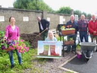 Looking forward to the Allotments class on Tuesday were Master Composter Clem O'Keeffe, Peter Colleran of Moyderwell Allotments, Anne Marie Fuller of Tralee Tidy Towns, Ger O'Gorman, Tommy Keane of Tralee Tidy Towns and Tommy Sweeney at Moyderwell Allotments. Photo by Dermot Crean