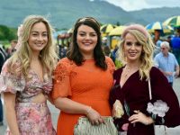 17-7-2023: Ruth Campbell, Allison Chapman-Lynch asnd Cabrini McArdle from. Clogherhead, County Louth pictured at Killarney Races on Monday evening, the opening day of the annual five day festival.
Photo: Don MacMonagle

Repro free photo from Killarney Races