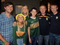 Cathal Duggan, Faye Quirke, Claire Molloy, Ryan Molloy, Oliver Molloy and Kevin Molloy from Tralee at The Gresham Hotel before the match on Sunday. Photo by Dermot Crean