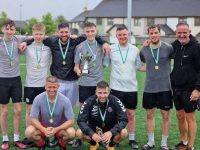 The Huddle Bar team who won the Inter-Pub Soccer Tournament on Sunday.