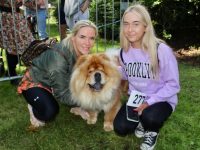 Catriona Dowling and Taylor Dowling with 'Pumba' at the Paws and Tails Dog Show in the Town Park on Tuesday. Photo by Dermot Crean