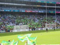 Part of the big Kerry support at Croke Park for the All-Ireland final on Sunday. Photo by Dermot Crean