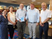 Brid Hannify, Sheila Ryle, Billy Ryle, Senator Martin Conway and County Librarian Tommy O'Connor at the launch of Billy Ryle's book at Tralee Library on Thursday evening. Photo by Dermot Crean