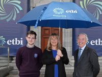 REPRO FREE.
28/09/2023.
Pictured are, Bohdan Bilash, 6th student Colaiste Gleann Li Kerry ETB, Bernie McNally, Secretary General Department of Educatio and John Lonergan, Writer & Former Governor Mountjoy Prison, at day two of the 2023 ETBI Annual Conference, at Cork City Hall, Cork.
Picture: Jim Coughlan.