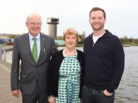 John Griffin with his wife Therese and son Sean at Tralee Bay Wetlands on Friday evening. Photo by Dermot Crean