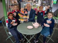 Repro Free :: Listowel Food fair launch :: Pictured Listowel Food Fair Chairman Jimmy Deenihan  with local School kids , Savstida Harikrishana , Ellie Mai McMahon ,  Elza Mortimer and Mia Nolan from Listowel - 
“GOOD FOOD ON THE MENU FOR 2023 LISTOWEL FOOD FAIR”

One of Ireland’s longest running food festivals, the 2023 Listowel Food Fair celebrates its 28th fair this year from Thursday 9th – Monday 13th November 2023.The historic North Kerry town of Listowel long famed for its literary geniuses and culinary delights will once again come alive for a host of exciting gourmet events this November. 

Festival highlights include the opening ‘Celebratory Awards Banquet’ with Ireland’s foremost Celebrity Chef and Food Writer Darina Allen at the Listowel Arms Hotel 
Photo By : Domnick Walsh © Eye Focus LTD .
Domnick Walsh Photographer is an Irish Aviation Authority ( IAA ) approved Quadcopter Pilot.
Tralee Co Kerry Ireland.
Mobile Phone : 00 353 87 26 72 033
Land Line        : 00 353 66 71 22 981
E/Mail :        info@dwalshphoto.ie
Web Site :    www.dwalshphoto.ie
ALL IMAGES ARE COVERED BY COPYRIGHT ©