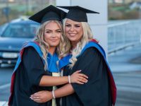 Repro Free : Friday October 27, 2023 .  Pictured : Niamh Quirke Firies Killarney and Claudia O'Rahilly Tralee . 
MTU, Tralee, Co. Kerry: The ‘Class of 2023’ received their graduation awards at Munster Technological University’s Kerry North campus on Friday.
All conferring ceremonies took place at the Kerry Sports Academy, a state-of-the-art sports facility that is home to the Health & Leisure Department and the Sports Programme at MTU in Tralee.
Photo By : Domnick Walsh © Eye Focus LTD .
Domnick Walsh Photographer is an Irish Aviation Authority ( IAA ) approved Quadcopter Pilot.
Tralee Co Kerry Ireland.
Mobile Phone : 00 353 87 26 72 033
Land Line        : 00 353 66 71 22 981
E/Mail :        info@dwalshphoto.ie
Web Site :    www.dwalshphoto.ie
ALL IMAGES ARE COVERED BY COPYRIGHT ©
More than 700 students from nearly 40 countries celebrate graduation day at MTU’s Kerry North campus
●	More than 730 graduates conferred at Munster Technological University in Tralee  
●	The students hail from 39 countries spanning all corners of the globe
Friday October 27, MTU, Tralee, Co. Kerry: The ‘Class of 2023’ received their graduation awards at Munster Technological University’s Kerry North campus on Friday.
All conferring ceremonies took place at the Kerry Sports Academy, a state-of-the-art sports facility that is home to the Health & Leisure Department and the Sports Programme at MTU in Tralee.
This year’s graduating classes includes students from the School of Business, Computing and Humanities, the School of Hotel, Culinary Arts and Tourism, and the School of Health and Social Sciences and represent direct CAO applicants, mature students, international students, and those completing studies on a part-time basis.
The total number of students receiving their parchments on Friday is 732 ranging from Higher Certificates at Level 6 to Masters Degrees (Level 9) and Doctors of Philosophy (Level 10).
Testament to the multicultural diversity at MTU, this figure also includes 222 International students who hail from Canada, China, Germany, Greece, Hong Kong, Malaysia and the Netherlands, Zimbabwe, Kosovo, Syria and  the United States, among many other countries. 
MTU President Professor Maggie Cusack commented, “Conferring ceremonies are one of the highlights of our students’ journey with us and a great celebration. We congratulate all of our graduates, their families, loved ones and friends as we recognise the hard work and dedication that led to this moment. 
“While graduation marks the end of one part of our graduates’ journey with MTU, it’s also the beginning of a new chapter that may see them embark on further study through our Masters, PhD and Research programmes, or on rewarding careers across social, cultural, technological and industrial sectors. On behalf of everyone at MTU, I wish each and every one the very best for their future.”
-ENDS-
Notes to editor
Images of students receiving their graduation certificates by Dominick Walsh. Captions in metadata.

About MTU
Munster Technological University is the southwest’s newest technological university consisting of six campuses across Cork and Kerry. The university has a student body of 18,000. It is a leader in higher education both regionally and internationally through the provision of a wide range of programmes ranging from apprenticeships, bachelor and master degrees right up to PhDs.