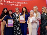 Patricia Browne, Maura Cronin, Síle Seoige (MC) , Eileen McCarthy and Martha Farrell, Maharees Conservation Association and Mary O'Brien Browne and Saoirse Browne of Tralee Bay Experience Fenit with awards host Síle Seoige.