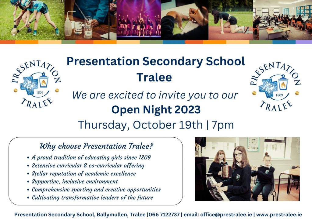 Sponsored: Presentation Secondary School Tralee To Hold Open Night This Thursday