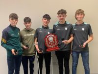 Tralee Parnells players Sean Sargent, Jayden Sugrue, Luke Hanafin, Darragh Field and Jacob Drzymala from Kerry U14 Development Squad who received their medals after winning the Sonny Walsh Memorial Shield.  Missing from the photo: Daniel Spring and Ronan Brick