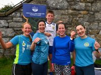 4 November 2023; Participants, from left, Cheryl Carmody, Tara Tangney, Gavin and Helena Fitzgerald and Caitriona Shanahan, all from Killarney, pictured at Fenit Greenway parkrun. parkrun Ireland in partnership with Vhi, added a new parkrun at Fenit Greenway, Kerry, on Saturday, 4th of November. parkruns take place over a 5km course weekly, are free to enter and are open to all ages and abilities, providing a fun and safe environment to enjoy exercise. To register for a parkrun near you visit www.parkrun.ie.
 Photo by Brendan Moran/Sportsfile *** NO REPRODUCTION FEE ***