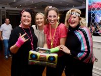 Noelle Kingston, Agnes Sheehy,  Aine Kelliher and Christina Curtin at the fundraising 80s disco organised by the CBS The Green Parents Council at The Rose Hotel on Friday night. Photo by Dermot Crean