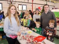 Ciara Boyle Griffin with Siobhan Stack, Shane, Evan and Eoin Moriarty at the Scoil Eoin Festive Fair on Sunday. Photo by Dermot Crean