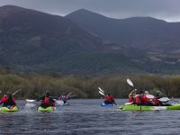To the waters and the Wild.. Kayakers enjoying a paddel on Lough Lein, Ross Castle, Killarney Nationl Park as part of the Wander Wild Festival which ran over the weekend. Photo: Valerie O'Sullivan/FREE PIC***Issued 26/03/2023