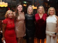 Carmel Leen, Lauren Murphym Noreen Stack, Helen Twomey and Brenda Lynch from the Born To Run Club at the Christmas Party Night in The Ashe Hotel on Saturday night. Photo by Dermot Crean