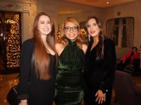 Tara Kelliher, Kathleen Walsh and Denise Murphy from TLI Group at The Rose Hotel Christmas Party Night on Friday. Photo by Dermot Crean