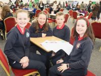 The Listellick U11 team Eilish O'Brien, Rose Ahern, James Bolger and Niamh Bolger at the Credit Union Quiz at the Kerry Sports Academy on Saturday morning. Photo by Dermot Crean