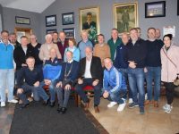 New President of Kerins O'Rahillys Richard Walsh with friends at the clubhouse on Monday. Photo by Dermot Crean