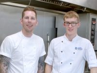 Mick Tweedie, Head Chef of the Oak Room and his apprentice Eoin McDonnell. Photo Credit: Adrian McCarthy, Grandview Media