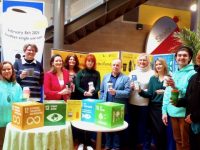 At the MTU Ditch the Disposables event today at the North Campus - from L-R:
Gerard O'Carroll, Roksana Piatek, Fiona Scott Hayward, Sheila O'Mahony, Phil Guerin, Niamh Doherty  (SU Vice President), Dr Brenan O'Donnell (MTU Vice President), Mary Burke, Martha Farrell, John Michael O'Brien, Tomás Aylward - all members of the MTU Kerry Green Campus team.