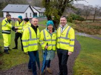 20.2.2024 : Repro Free : Pictured in the Black Valley Co Kerry   : Joe Lavin, Hazel Casanova and TJ Malone, National Broadband Ireland (NBI), in
 Black Valley, Co. Kerry. Works are under way to install the NBI high-speed fibre broadband network in the remote location which is expected to be live in the second half of this year . 
Pictured is NBI alltec workers onsite blowing 1.8km of fibre optic cable into the Black Valley, Co. Kerry. Works are under way to install the NBI high-speed fibre broadband network in the remote location which is expected to be live in the second half of the year. Photo Dominic Walsh
Photo By : Domnick Walsh © Eye Focus LTD .
Domnick Walsh Photographer is an Irish Aviation Authority ( IAA ) approved Quadcopter Pilot.
Tralee Co Kerry Ireland.
Mobile Phone : 00 353 87 26 72 033
Land Line        : 00 353 66 71 22 981
E/Mail :        info@dwalshphoto.ie
Web Site :    www.dwalshphoto.ie
ALL IMAGES ARE COVERED BY COPYRIGHT ©Information ::: Pictured in the Black Valley is : 
 Broadband Ireland (NBI), the company rolling out the National Broadband Plan (NBP) has today (Tuesday) hosted a media event in Black Valley as works are under way to install the NBI high-speed fibre broadband network in the remote location which is expected
 to be live in the second half of the year with residents already able to pre-order their connection.  The Black
 Valley in Kerry is a symbol of NBI’s mission that no area will be left behind no matter how rural or remote they are within Ireland .