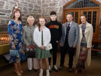 Aisling Donnelly with Yvonne Donnelly, Eileen Prendiville, Conor, Richard and Zoe Donnelly at the Blennerville NS/Derryquay NS Confirmation Day at St John's Church on Friday. Photo by Dermot Crean