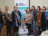 Amy Pryal (Kerry County Childcare Committee) with Kerry College teachers from the Early Learning and Care Department Leanne Greensmyth, Eilish Walsh, Claire McGrath, Ellen Moloney, Helen Brick, Imelda Matchett with Deputy Principal Carmel Kelly.