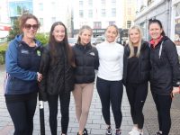 Sharon O'Shea, Erin Collins, Bríd O'Shea, Lily Collins, Amy O'Shea and Anna O'Shea and  taking part in the Ted Moynihan Memorial Good Friday Walk in aid of Kerry Hospice. Photo by Dermot Crean