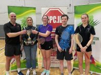 Tom Bourke Edel Broderick Niamh Hickey & Fergal Hannon and Deina Vesko- Division 1 winners and runners up.