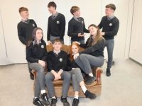 Cast members of 'All Well That Ends Well?' which will be staged at Gaelcholáiste Chiarraí next month.