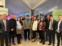 Sinn Féin candidates in the upcoming Local Elections in Kerry with Sinn Féin TD Pa Daly and Director of Elections Martin Ferris at the Rose Hotel last night.