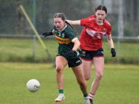Kerry's Kathryn Ryan and Cork's Maebh Collins in action. Photo: Colbert O'Sullivan