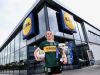 2 April 2024; In attendance at a photocall ahead of the 2024 Lidl Ladies National Football League Finals is Kerry captain Niamh Carmody. The Divisions 3 and 4 Finals will be played at Grant Heating St Brendan’s Park, Birr, next Saturday, April 6, followed by the Divisions 1 and 2 Finals at Croke Park next Sunday, April 7. Photo by David Fitzgerald/Sportsfile *** NO REPRODUCTION FEE ***
