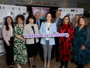 Pictured at the launch of the Network Ireland Kerry ‘Businesswoman of the Year Awards 2024’ in The Rose Hotel, Tralee on Monday morning were: Roisin Smullen, Brid McElligott (Kerry Innovation Centre - Sponsor), with judges Breda O’Dwyer (MTU), Stephen Stack (AIB) and Tomás Hayes (Local Enterprise Office) with Linda O’Mahony Logan (President of the Network Ireland Kerry Branch) and Aisling Foley (The Rose Hotel), Antoinette Glavin (Glavin & Wiseman Chartered Accountants), and Emily Reen (MTU). Photo: Michelle Breen Crean Photography