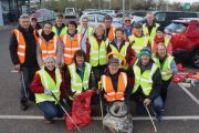 Tralee Tidy Towns, Lions Club, Team Bramble members and volunteers gather for a clean-up on Tuesday night. Photo by Dermot Crean