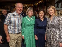Thomas Finn, Evelyn Courtney Finn and Martha Farrell pictured meeting Governor of New York, Ms. Kathy Hochul at the Kerry County Council Civic Reception in Spillane’s Restaurant, Fahamore, The Maharees, on Sunday afternoon. Photo: Michelle Breen Crean Photography