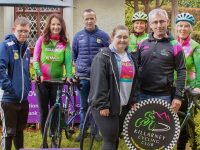 Gearing up for this years 3 Peak Challenge, Kevin Murphy Chairperson Killarney Cycling Club - centre, Niamh Cronin and James Doyle Down Syndrome Kerry Denis Cronin, committee member Down Syndrome KerryFiona O'Donoghue, Anne Marie Houlihan and Lisa Barton, members of Killarney Cycling Club