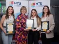 President of MTU, Maggie Cusack making a presentation to  at the MTU Clubs and Societies Awards at The Meadowlands Hotel on Monday, April 22. Photo by Domnick Walsh