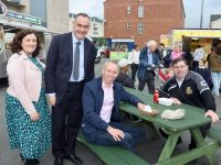 Siobhan Donnelly and Pa Laide of Cara Credit Union with Sean Cooke of AIB and Brendan Kelly at the opening of the Tralee Food Festival in the Abbey Car Park on Friday evening. Photo by Dermot Crean