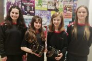 Kerry musicians Louise Kimmage, Mary Walsh, Aoife Hobbert and Grace Heffernan who played at a concert in Ennis last Saturday night.