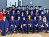The sixth class from O'Brennan at their graduation on Tuesday.
