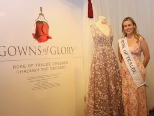 Rose of Tralee Róisín Wiley dress she wore at the selection nights in 2023. Photo by Dermot Crean